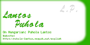 lantos puhola business card